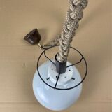 Bamboo acrylic and opaline hanging pendant, 1970,  58cm