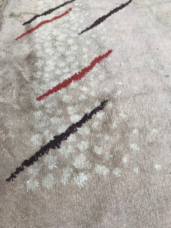 Former carpet moroccan art deco made hand 138 x 200 cm