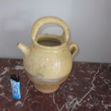 Old glazed sandstone pot