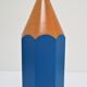 Lamp foot pencil solid wood vintage blue 80s