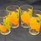 Set of 4 ARCOROC glass orangeade glasses. 1970s.