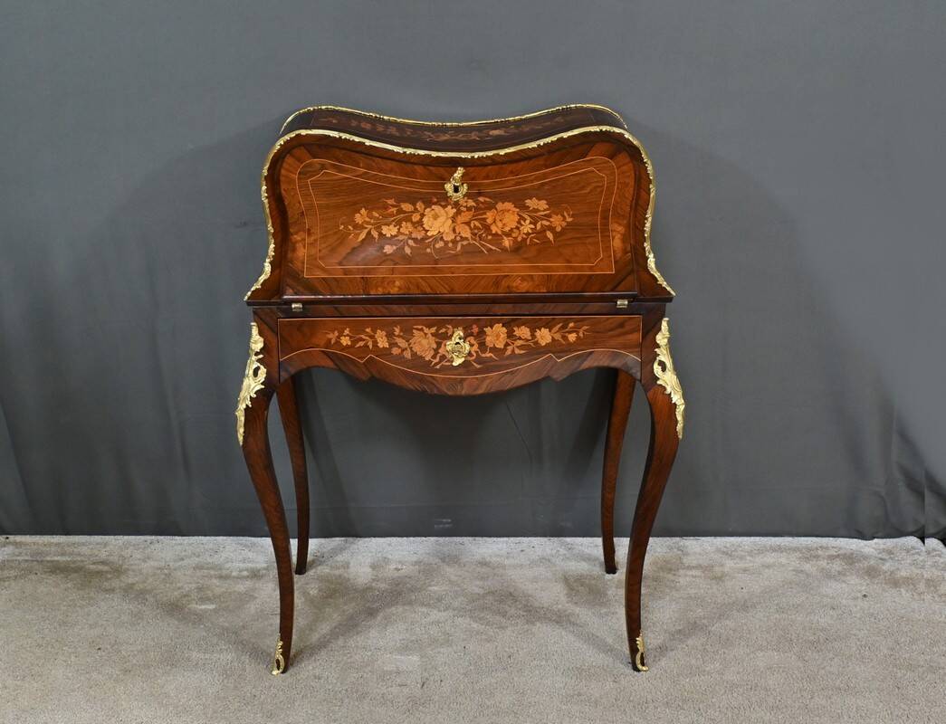 Rosewood Lady's Desk, Louis XV Style – Part 2 of the 19th Century