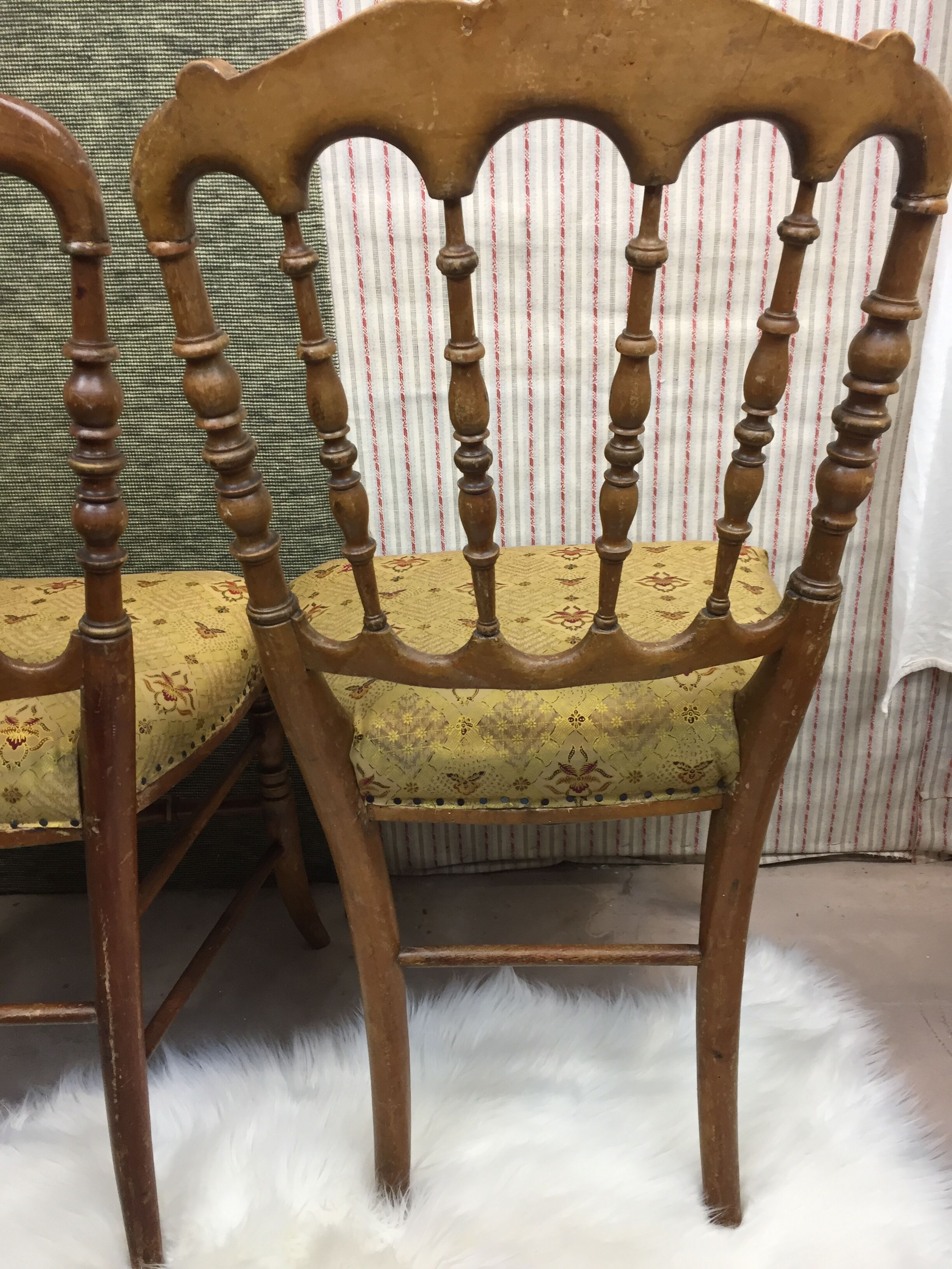 Pair of antique Napoleon style chairs