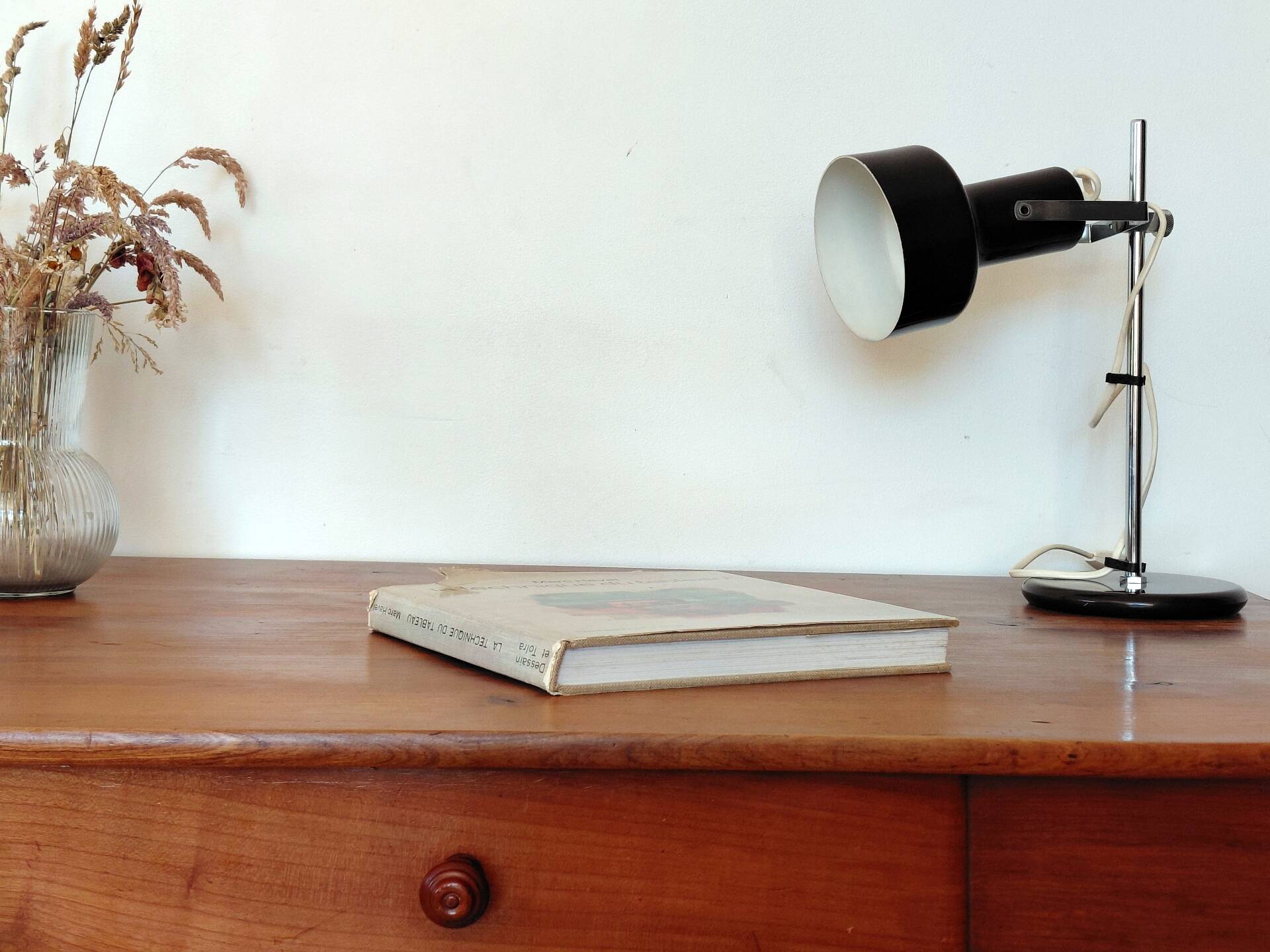 Lampe de bureau ou chevet vintage Space Age orientable-Années 70