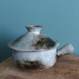 Covered fondue pot signed Atch, Chantal and Thierry Robert