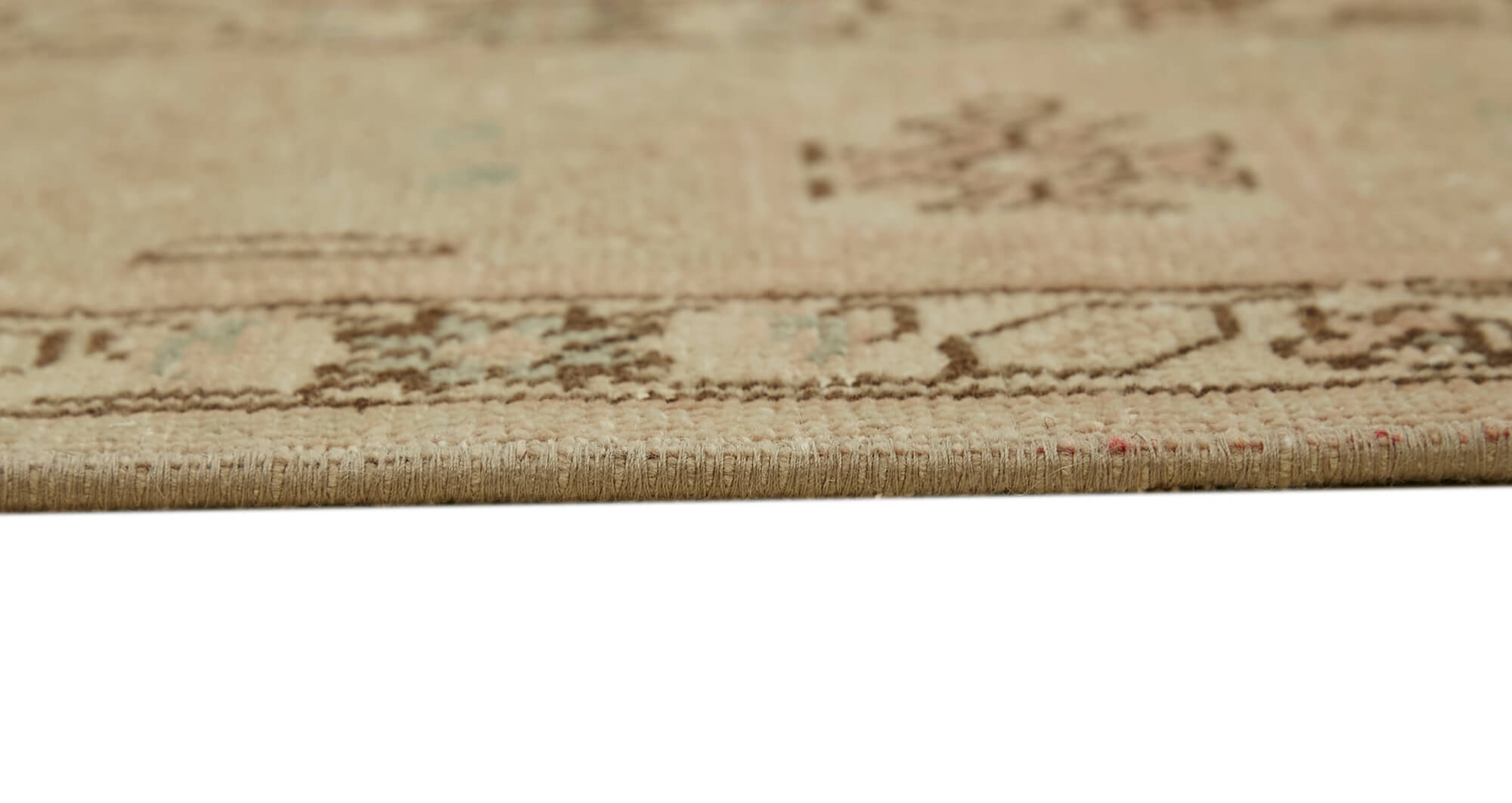 Hand-knotted persian antique 1970s 250 cm x 327 cm beige wool carpet