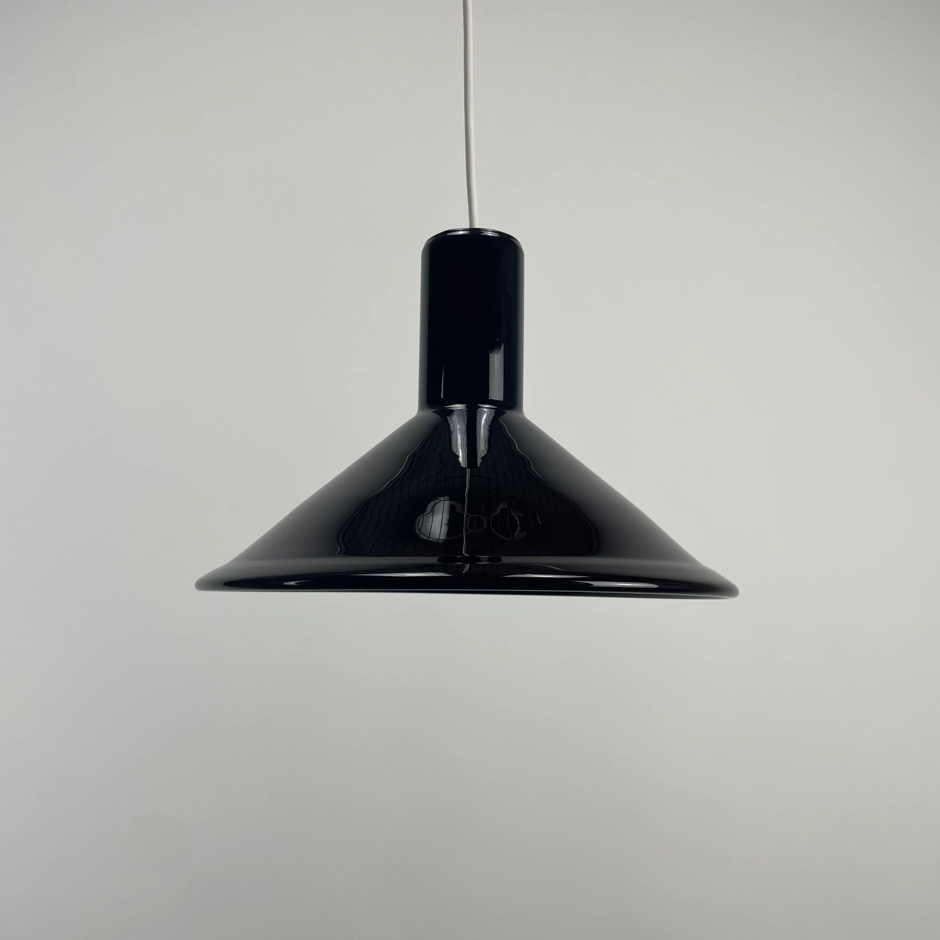 Danish purple glass pendant by Michael Bang for Holmegaard 1972