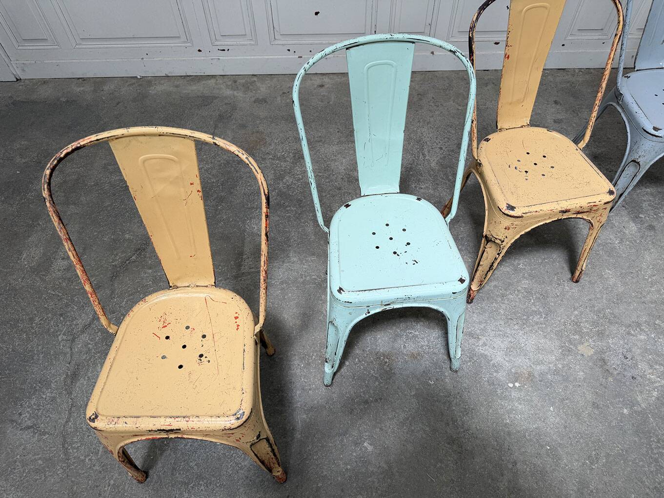 5 chaises Tolix modèle A 60's