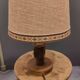 Basque wood lamp in the style of Charles Dudouyt.