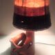 Ceramic lamp terracotta and lampshade wool 50/60