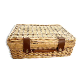 XXL wicker suitcase