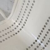 Pair of honeycomb steel armchairs. France, circa 1950.