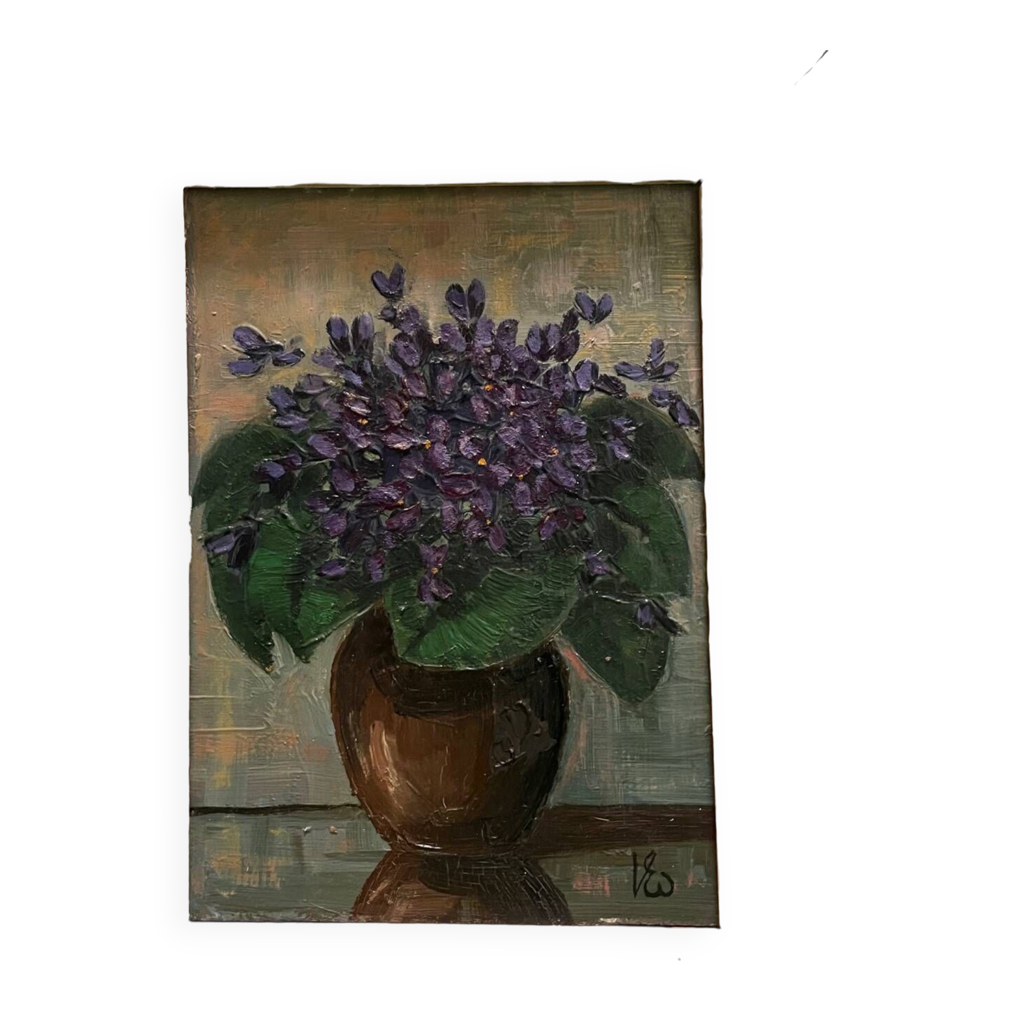 Still life painting with violets 1964