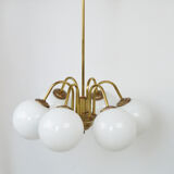 Six-arm chandelier, Poland, 1980s