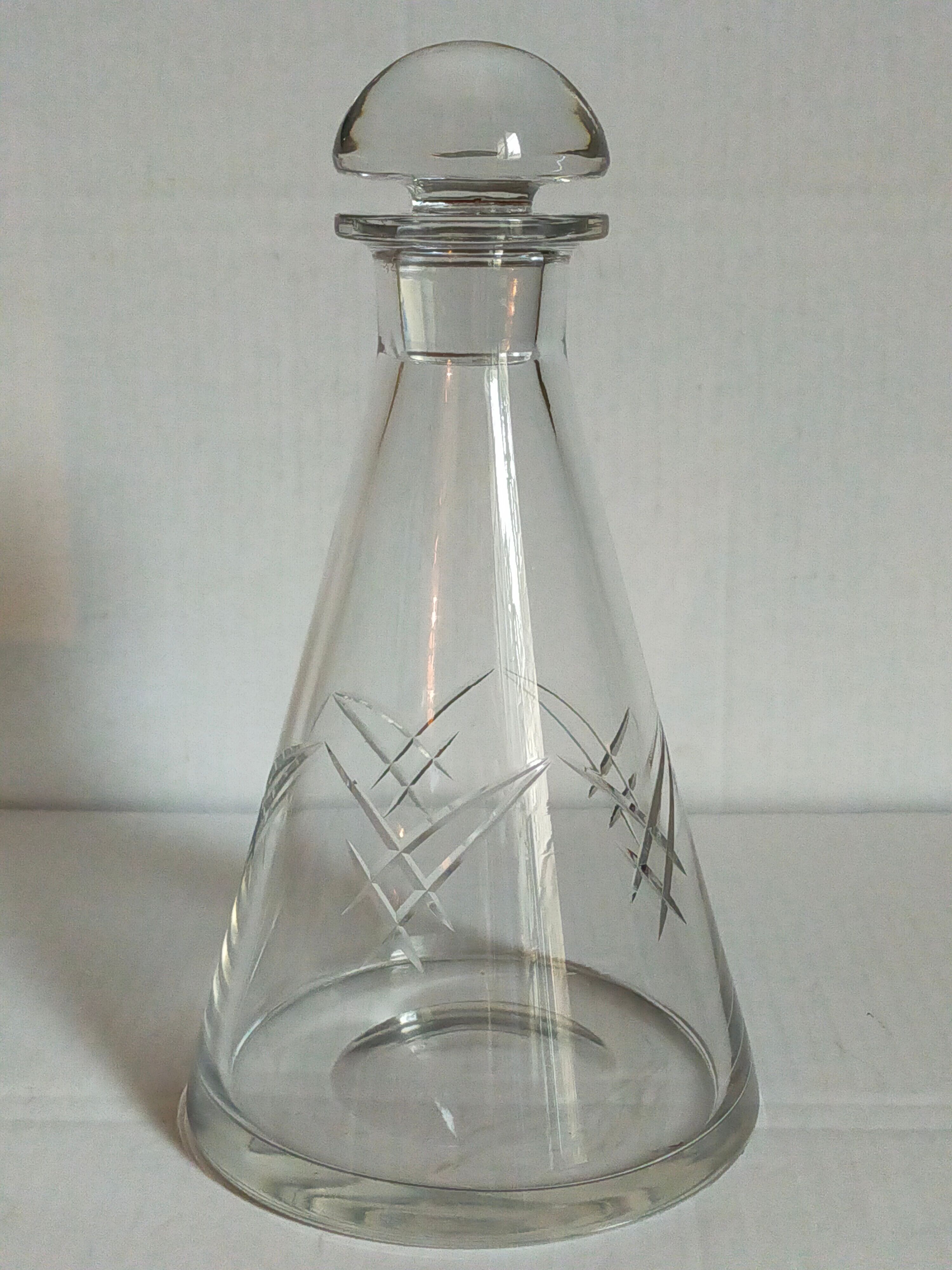 Art-Deco crystal decanter early twentieth century