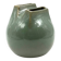 Mid-century Modern green spherical gres vase, Franco Bucci Italy ca. 1970