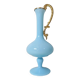 antique blue opaline and gilded brass vase Murano Italy