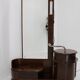1930s art deco toilet cabinet with mirror in walnut, czechoslovakia