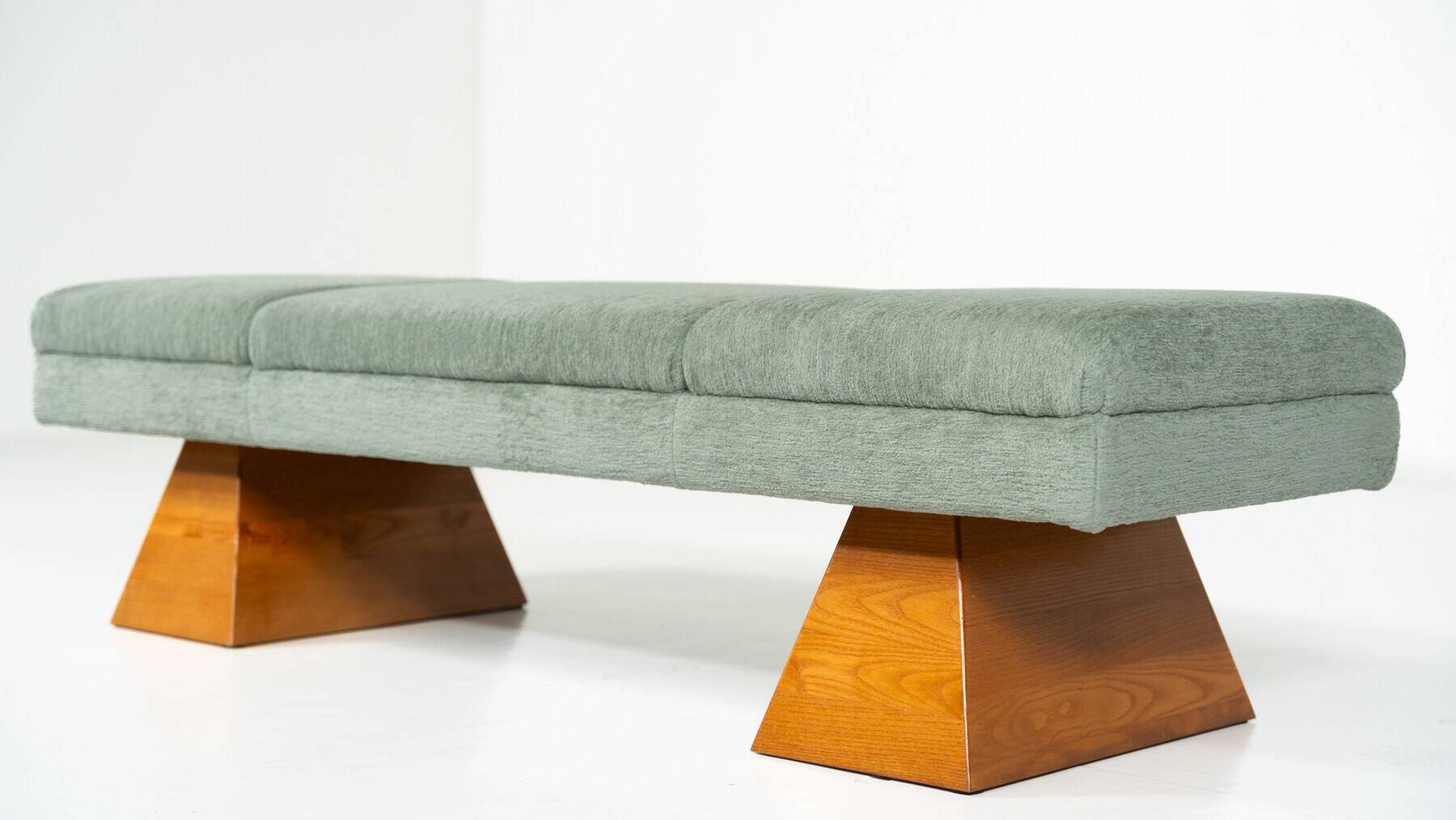 Contemporary Bench, Wood and Fabric, Italy