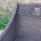 Set de 3 fauteuils en rotin des années 70
