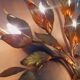 Monumental Vintage Wall Lamp with Golden Leaf Decor by Hans Kögl, 1960s