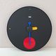 Rexite wall clock Contrattempo, postmodern, Memphis style, made in Italy.