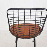 Black metal wire chair, The Netherlands 1950's
