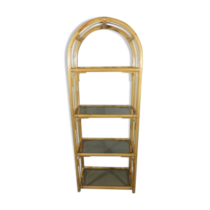 Présentoir en rotin - verre