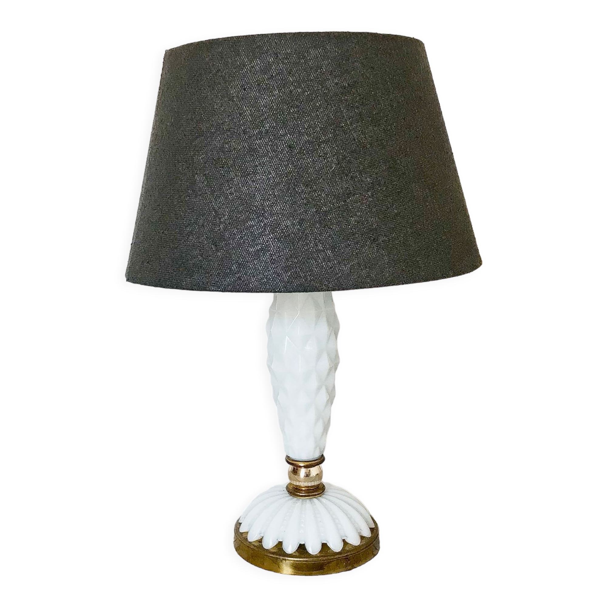 Pineapple opaline table lamp