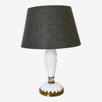 Pineapple opaline table lamp