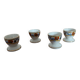 Set of four Art Deco porcelain egg cups from the 1930s.