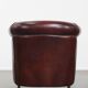 Cowhide Leather Club Chair in English Style