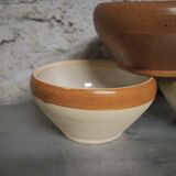 Set of 3 small stoneware salad bowls