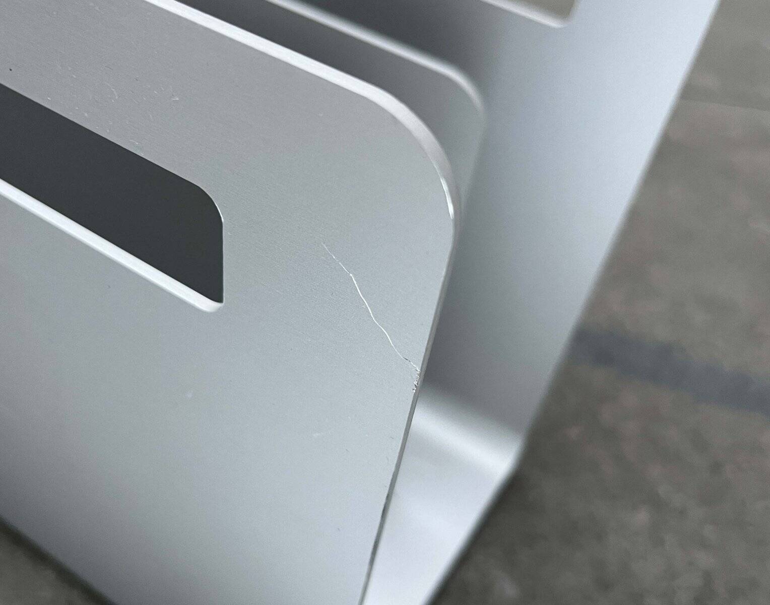 Minimalist aluminium magazine rack by Norman Foster for Helit, Germany, 1990s.