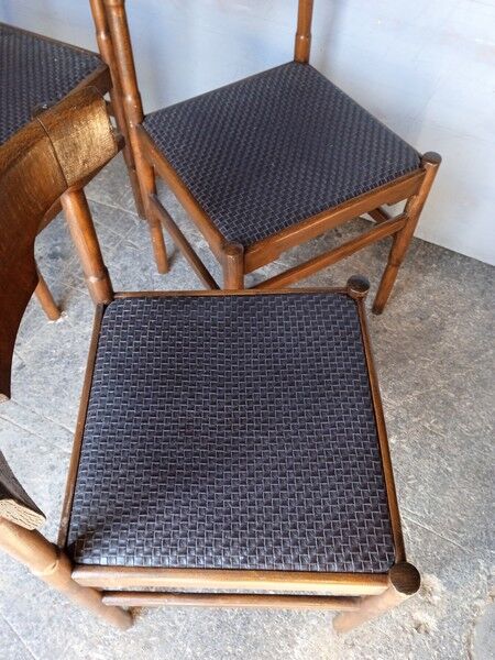 4 Scandinavian wooden chairs 1960