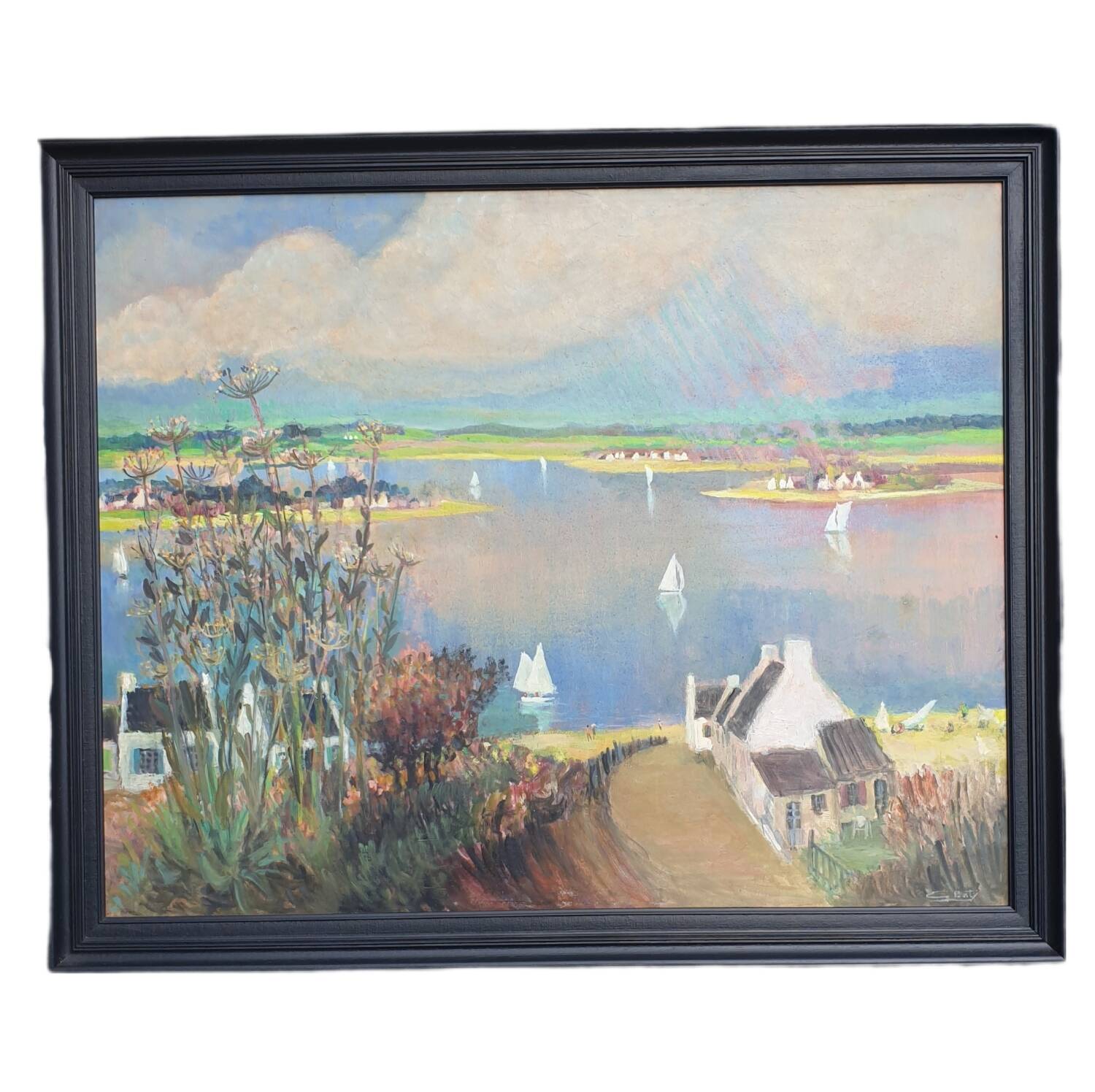 Large marine painting of Brittany