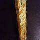 Old terracotta plate painted enamelled Signed relief decoration Provence 58x12cm