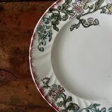 Set of 12 Longwy flat plates, Chrysanthemums model