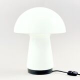 Large Space Age Mushroom Opaline Glass Table Lamp from Limburg, 1960s/1970s