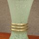 Vase vert d'eau moucheté à réhauts d'or circa 1970