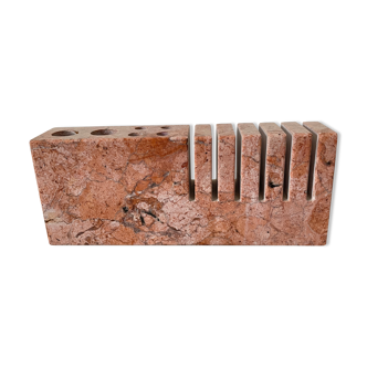 Pencil holder letter press paper design marble 1960 70 1970 sculpture