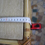 Pair of vintage rattan bedside tables