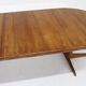 Vintage Danish large round extendable dining table 1960s XL