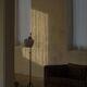 20th-century wrought iron floor lamp with swirling detail, Danish Art Deco.