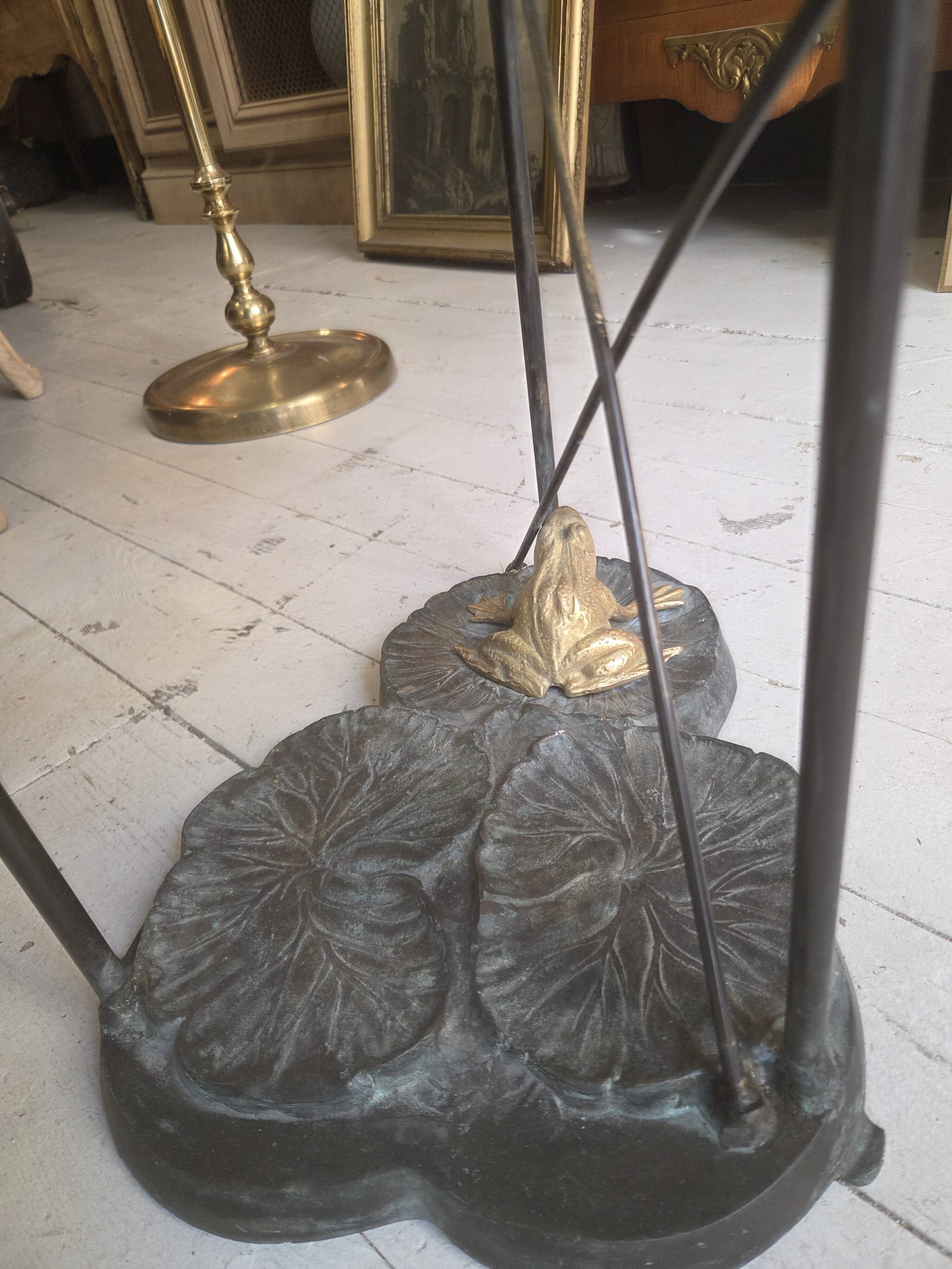 glass and bronze coffee table Jansen