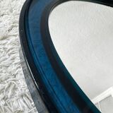Round blue plexiglass mirror from the 70s
