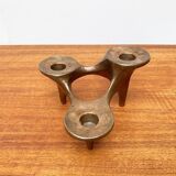 Vintage German brutalist metal candlestick by Harjes.