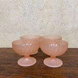 Set of 4 ice cream cups 1960 pink