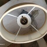 Paire de lampes en verre bleuté