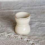 Antique egg cup, ironstone diabolo, ivory and gold edging